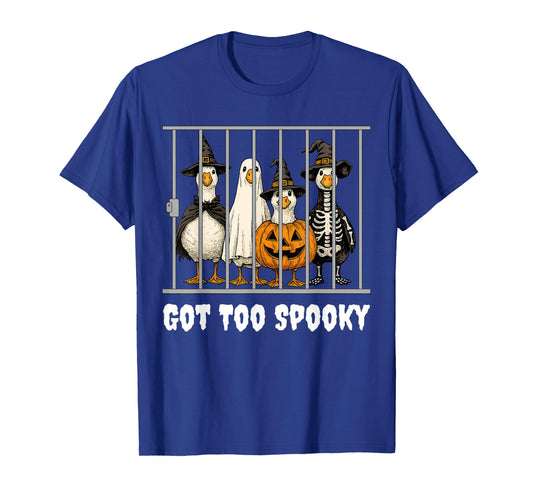 Got Too Silly Spooky Funny Goose Pun Humor Halloween Kids T-Shirt