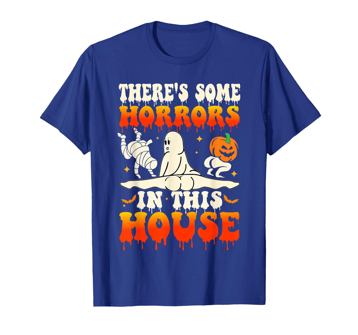 There's Some Horrors In This House Funny Ghost Halloween T-Shirt