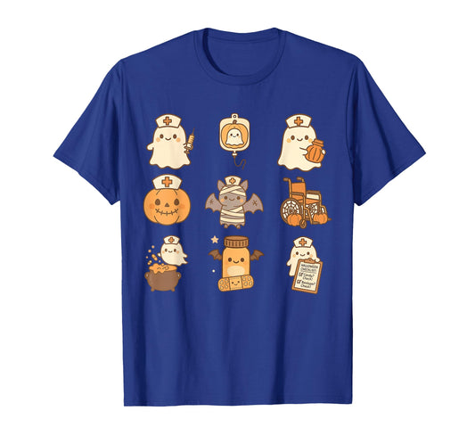 Ghost Healthcare Worker Nurse Halloween Cute Nurse T-Shirt