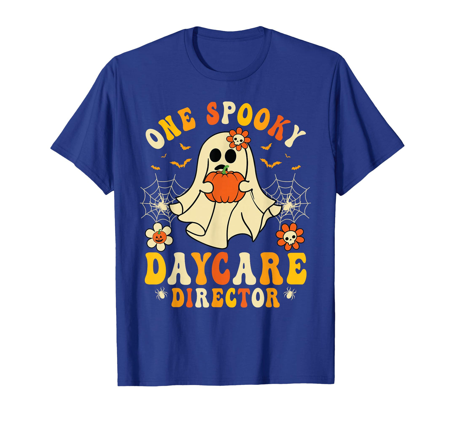 One Spooky Daycare Director Retro Halloween Ghost Pumpkin T-Shirt