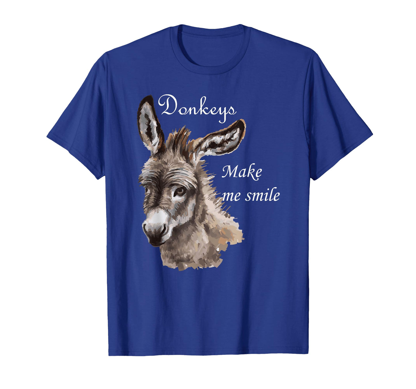 Donkeys Make Me Smile Cute Miniature Donkey Mini Donkey Gift T-Shirt