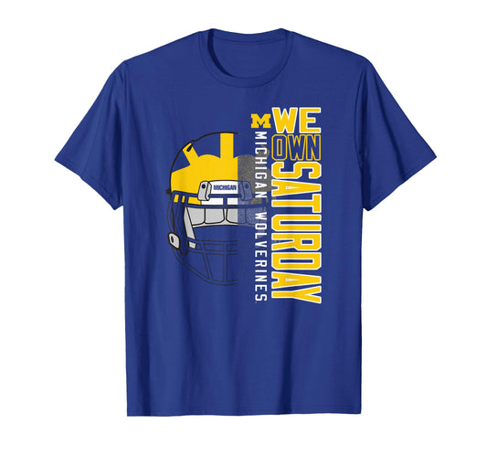 Michigan Wolverines Football Saturdays Navy T-Shirt