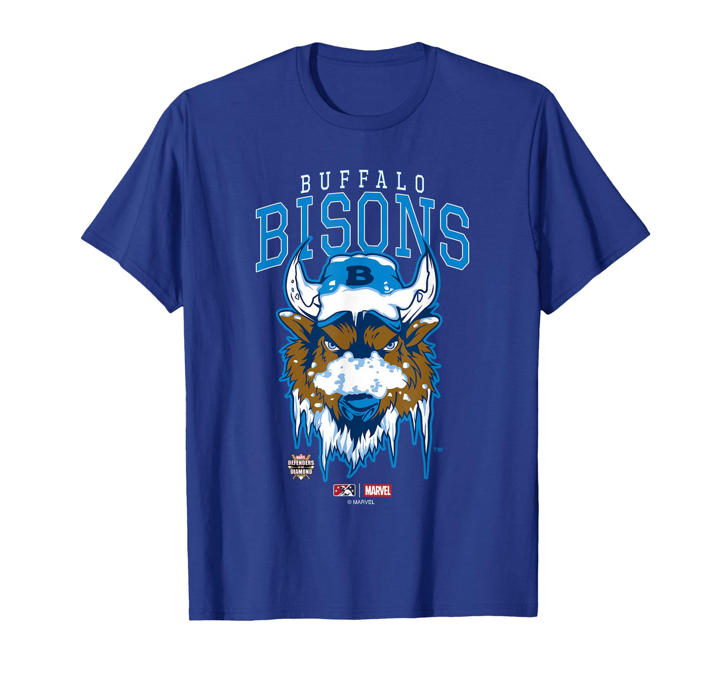 Marvel x MiLB Buffalo Bisons Defenders Big Chest Logo T-Shirt