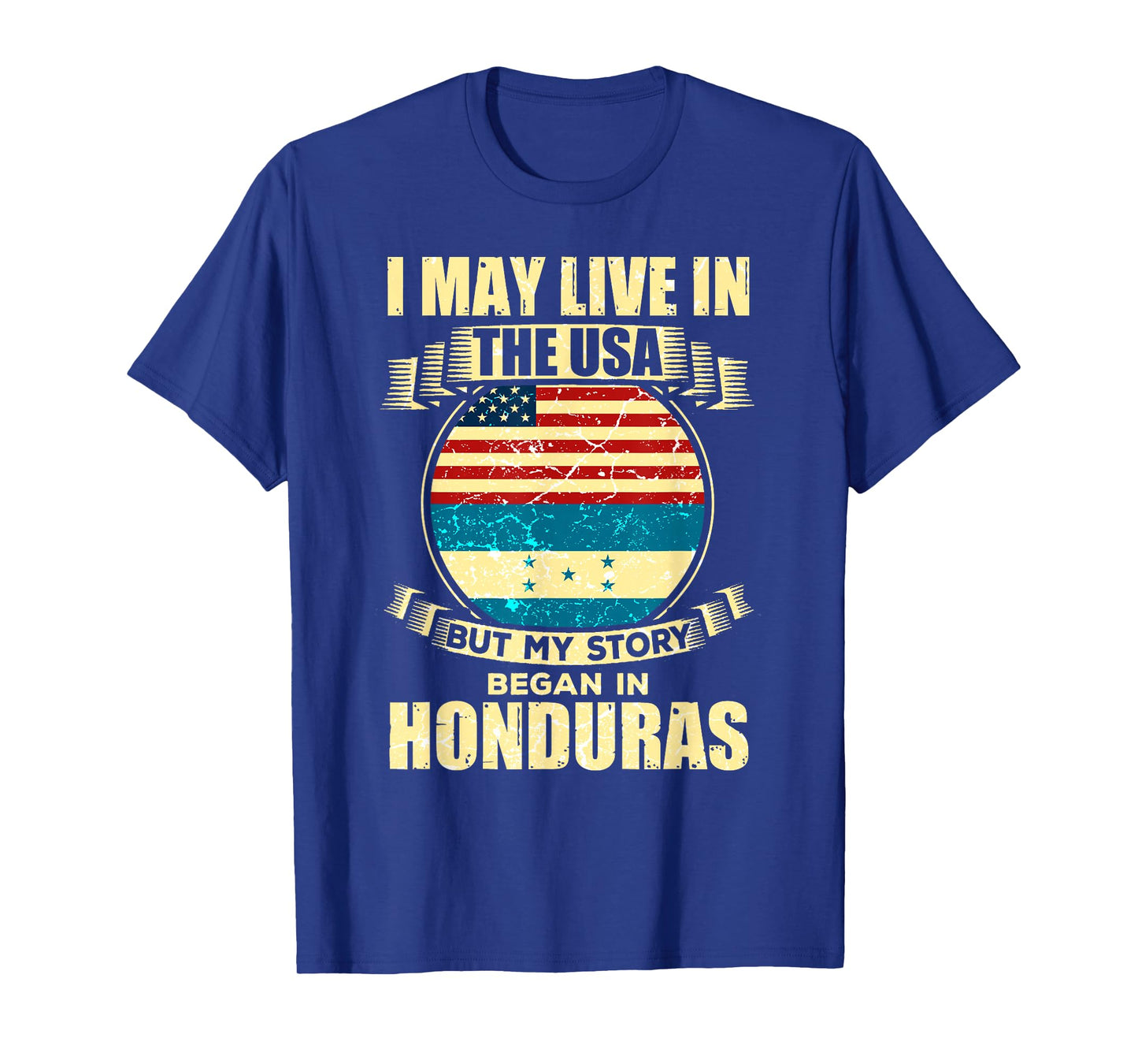 Home USA Honduras American Honduran Flag T-Shirt