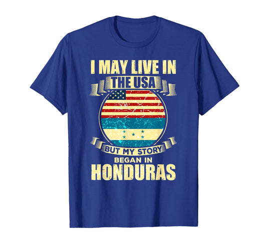Home USA Honduras American Honduran Flag T-Shirt