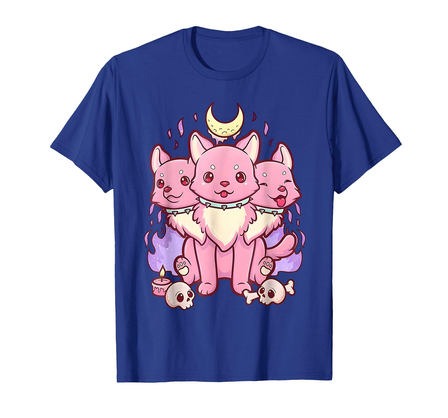 3 Headed Dog Kawaii Pastel Goth Cute Creepy Occult Cerberus T-Shirt