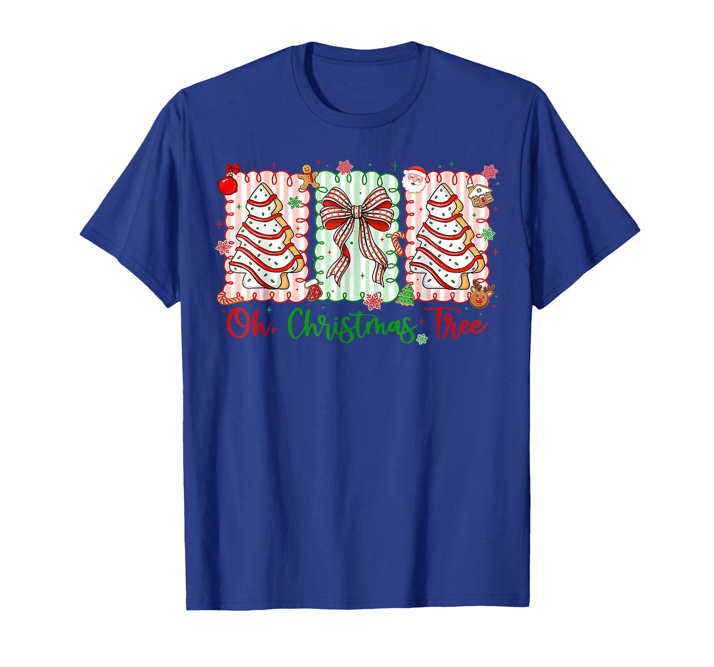 Groovy Oh Christmas Tree Cakes Debbie Becky Jen Cake Lovers T-Shirt