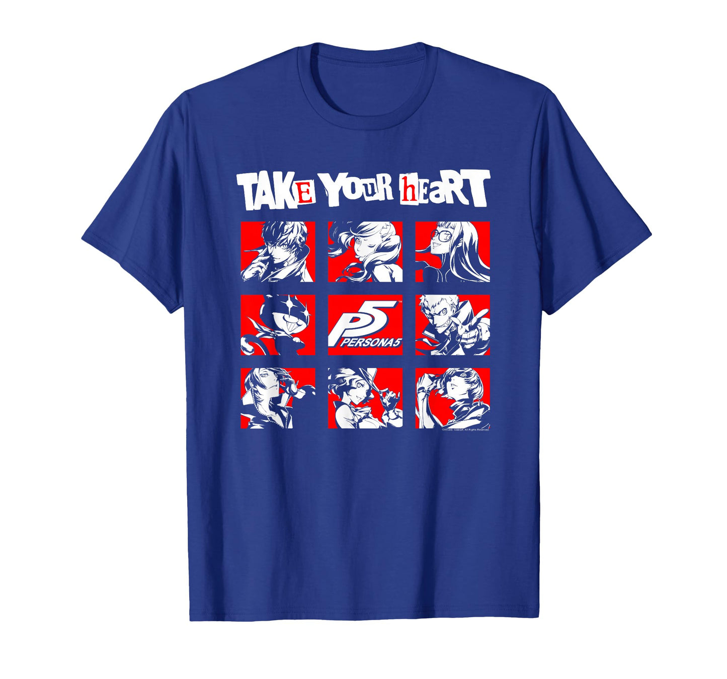 Persona 5 Take Your Heart Character Grid RPG Video Game T-Shirt