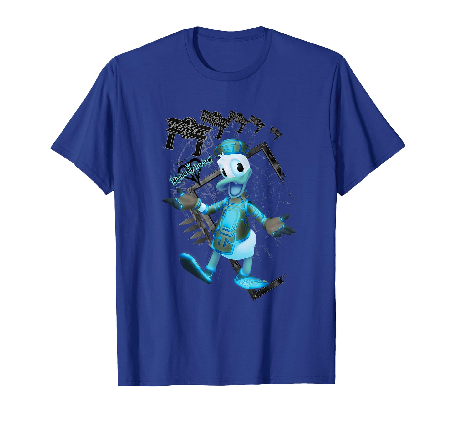 Disney Kingdom Hearts Danald Duck Tron Crossover Portrait T-Shirt