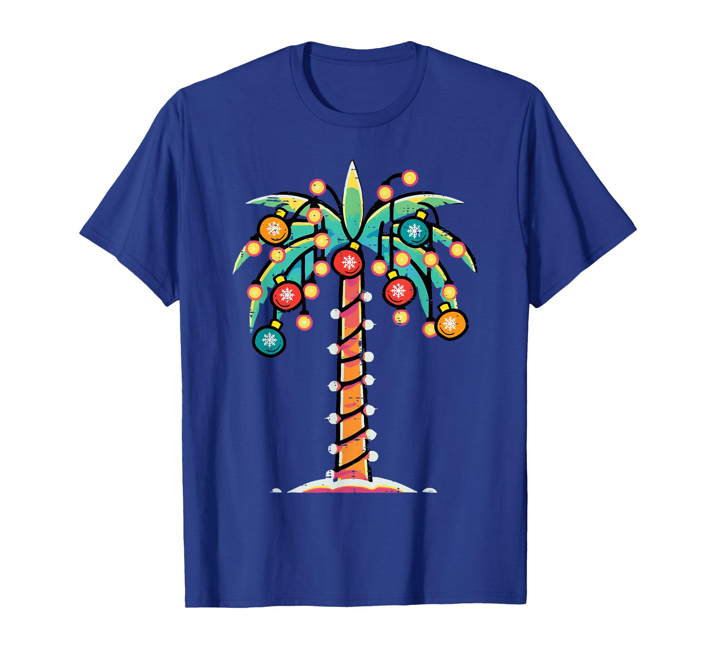 Palm Christmas Tree Xmas Beach Hawaii Tropical Men Women Kid T-Shirt