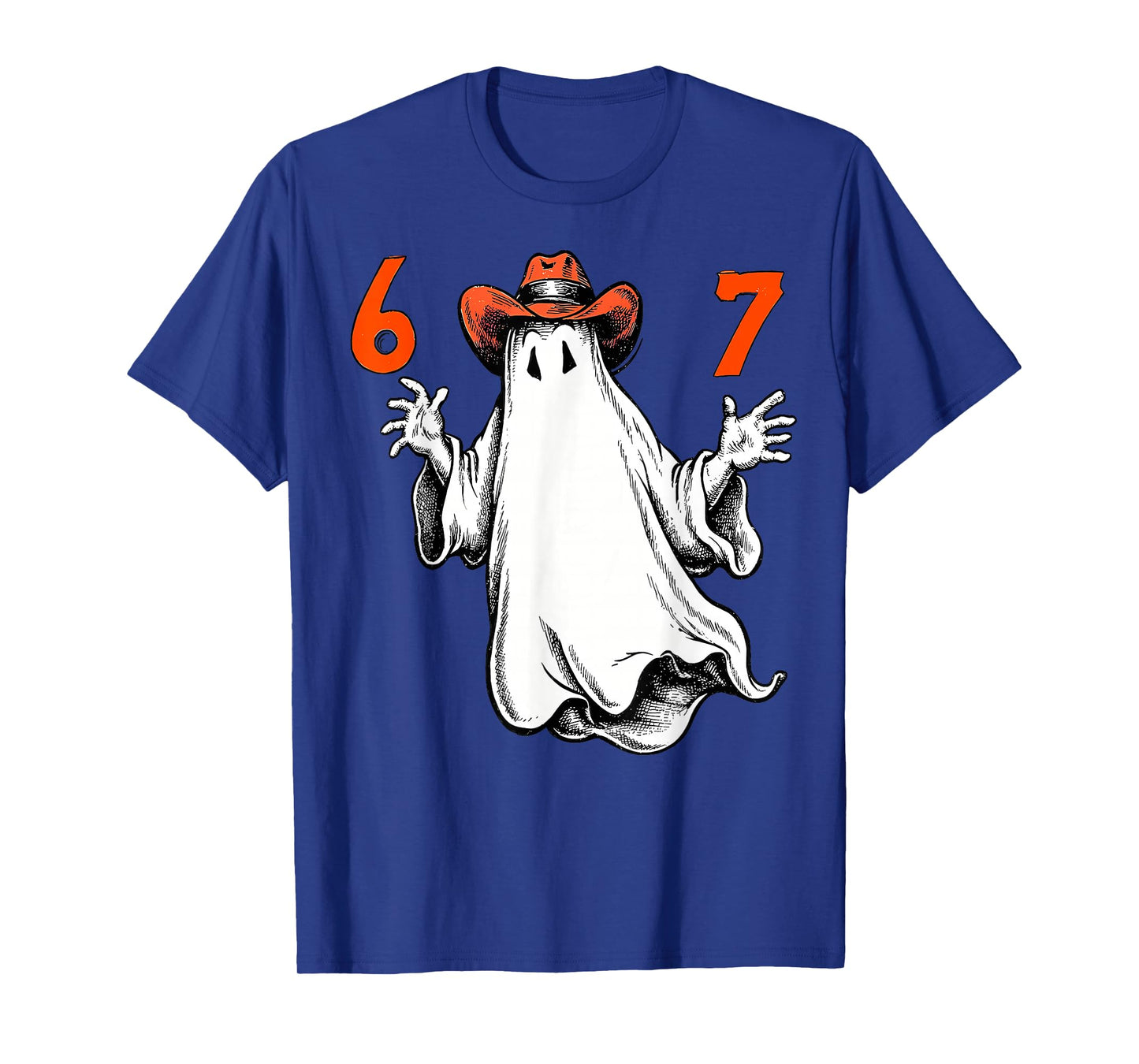 Haunted by 6 7 Funny Ghost Thanksgiving Fall Autumn Design T-Shirt