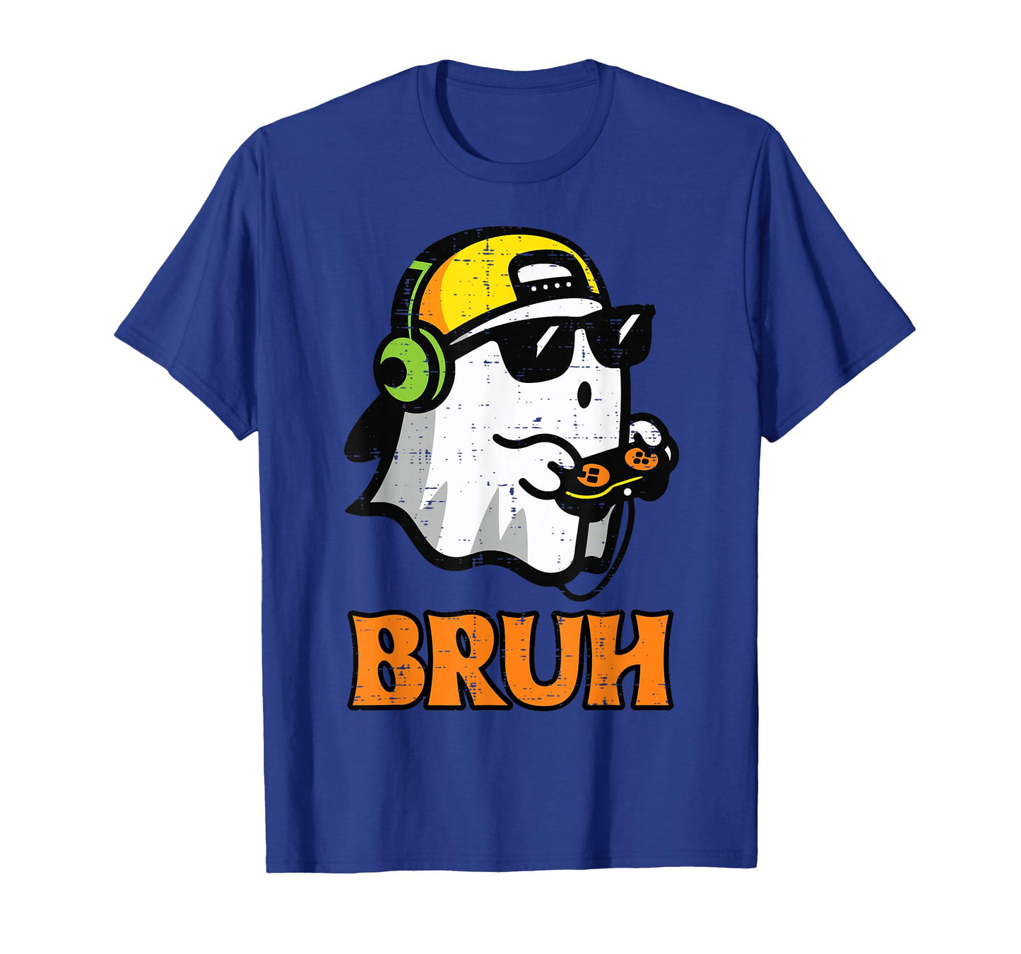 Halloween Ghost Gamer Bruh Gaming Costume Men Boys Kid Youth T-Shirt