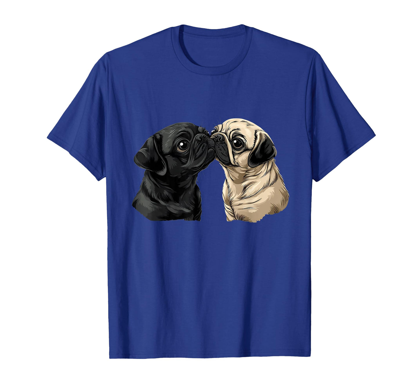 Pug Dog Face Colorful Portrait Animal Cute Pug Lover T-Shirt