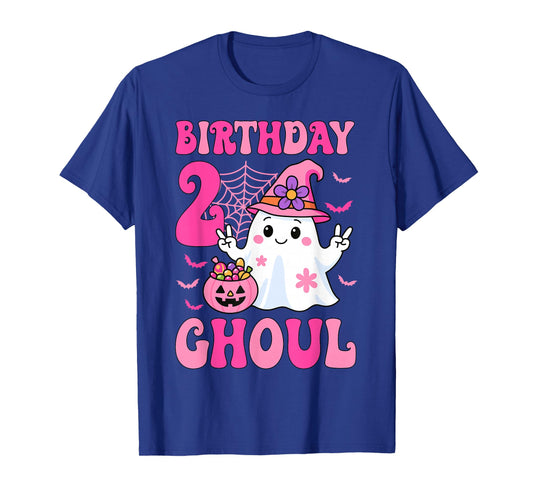 I'm 2 Years Old Girls Cute Ghost It's My 2nd Birthday Ghoul T-Shirt