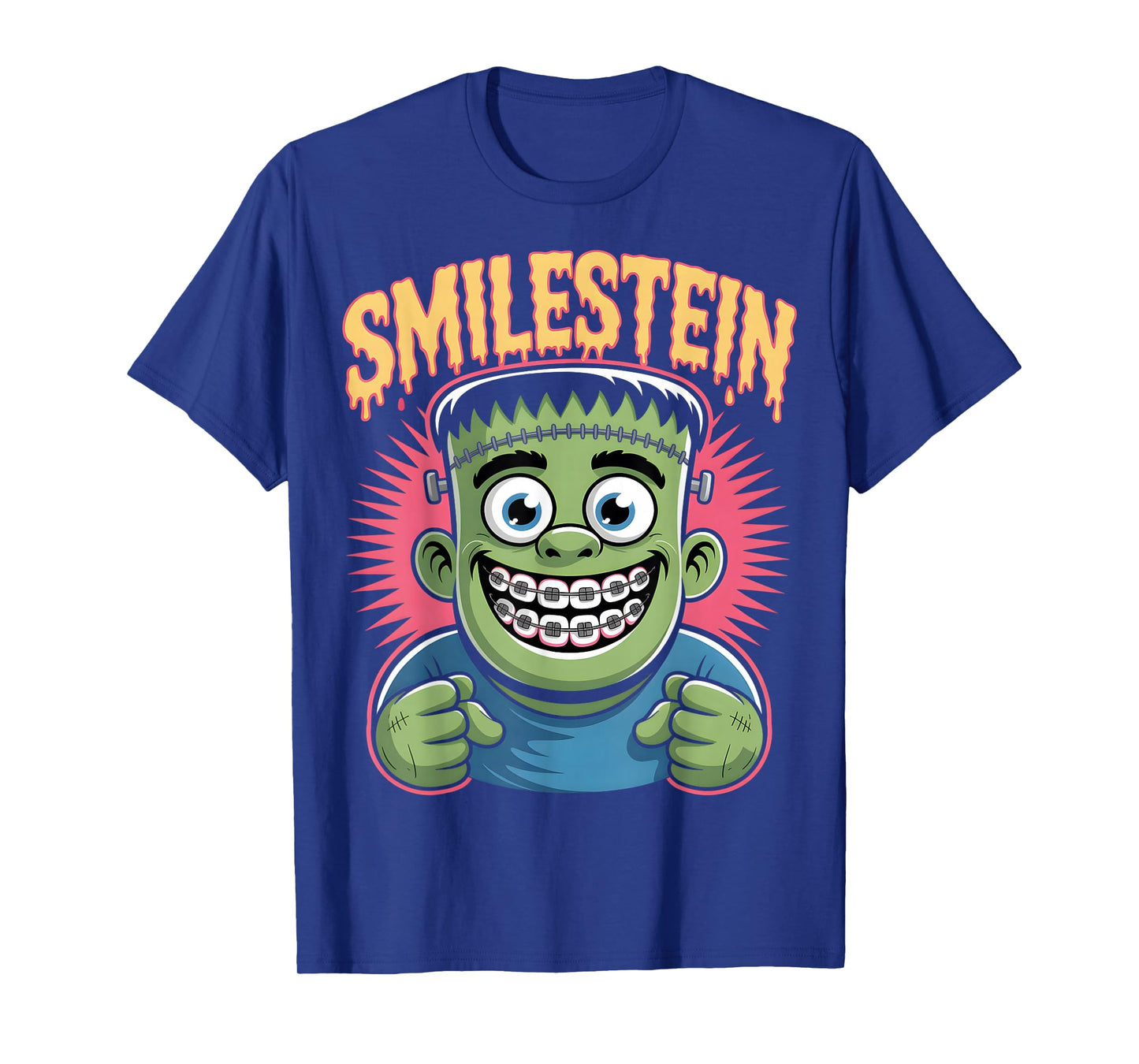 SmileStein Frankenstein Braces Halloween T-Shirt
