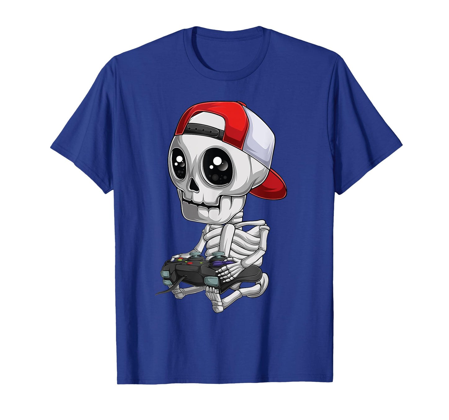 Skeleton Halloween Video Gamer Gifts Kids Boys Teens Men T-Shirt