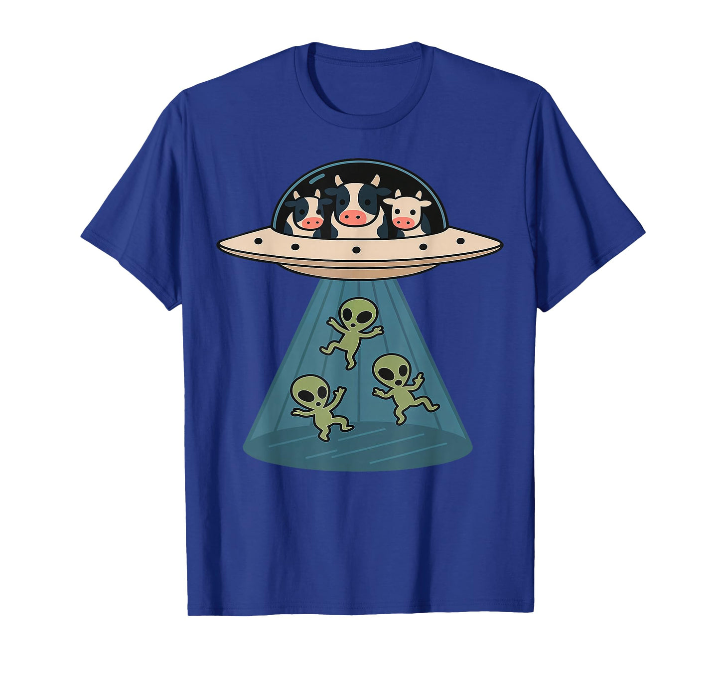 Cow Abducting Alien UFOs Farm Animals Funny Hilarious Humor T-Shirt