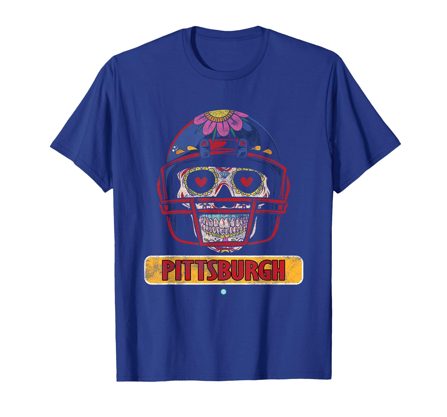Pittsburgh Football Helmet Sugar Skull Gift T-Shirt