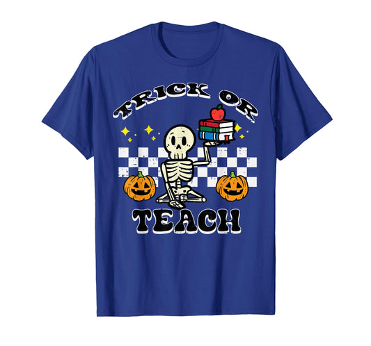 Halloween Teacher Trick Or Teach Retro Costume Men Women T-Shirt