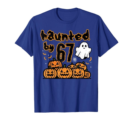 Haunted by 67 Meme Funny Halloween Men Women Kids Boys Teen T-Shirt