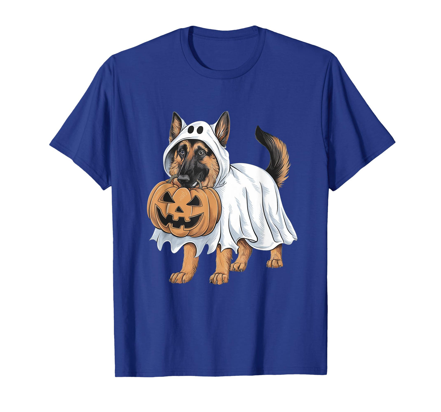 German Shepherd Ghost Dog Halloween T-Shirt
