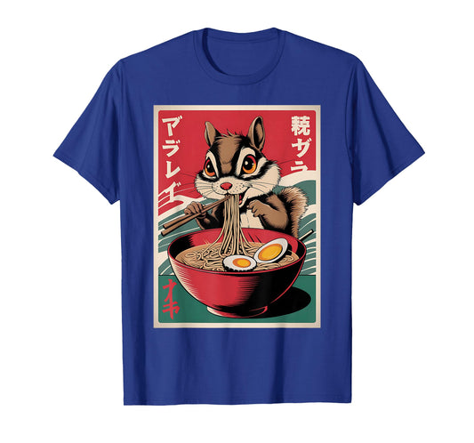 Ramen Japanese Funny Kawaii Chipmunk Graphic Men Gifts Anime T-Shirt