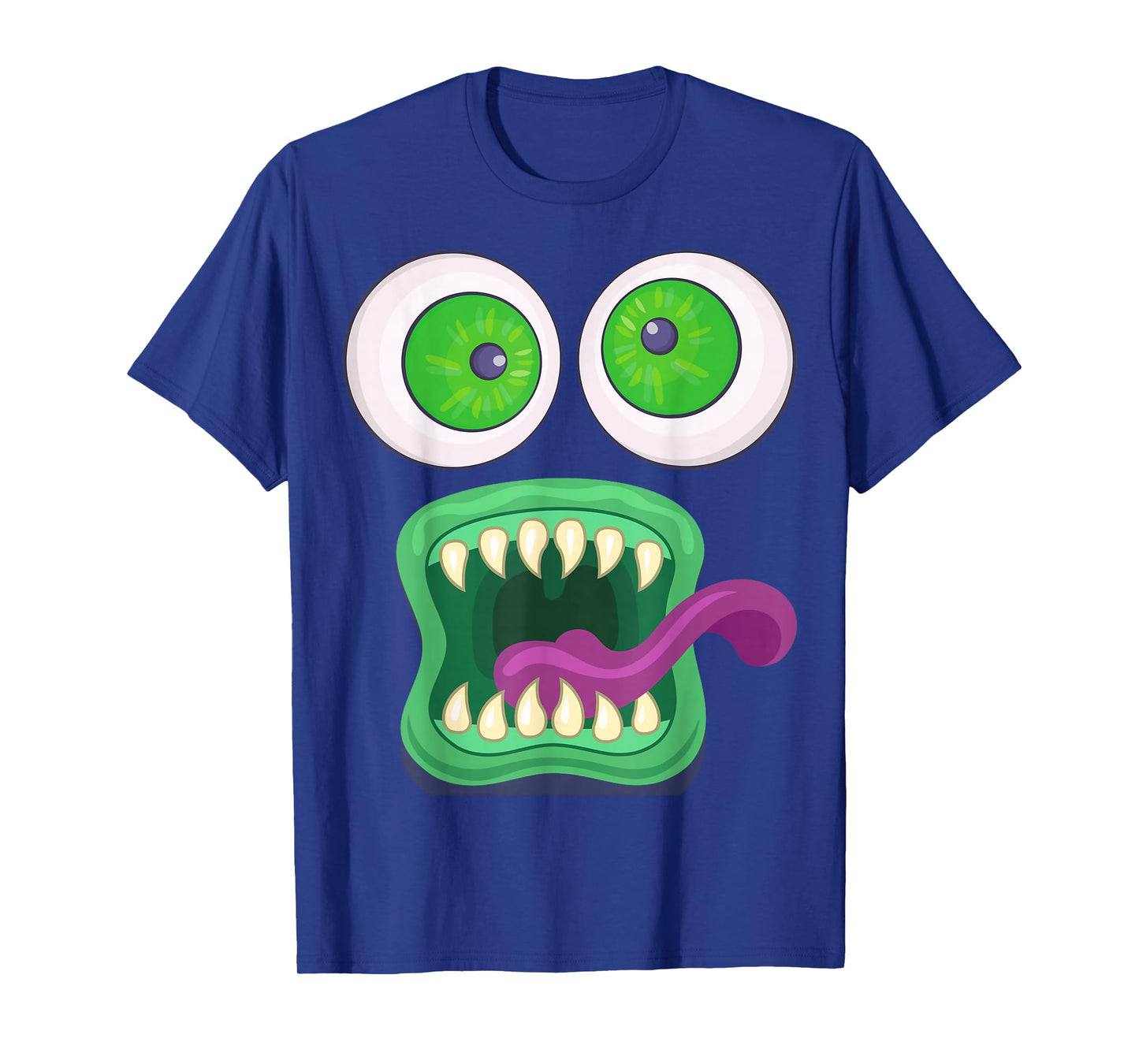 Men's Women's Big Eyes Monster Face Halloween Costume T-Shirt