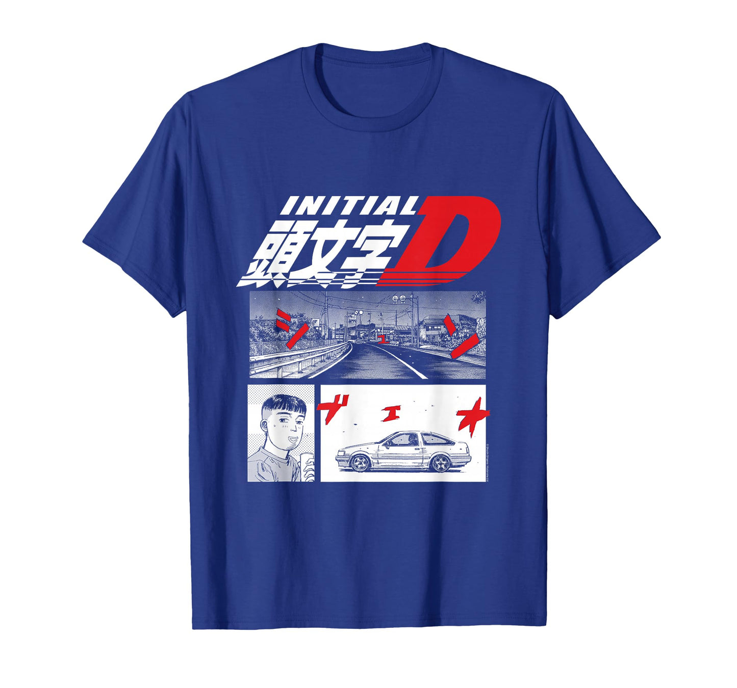 Initial D Manga 3 Panel Manga T-Shirt
