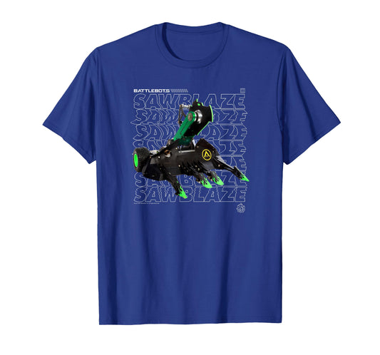 BattleBots SawBlaze Robot Logo Stack T-Shirt