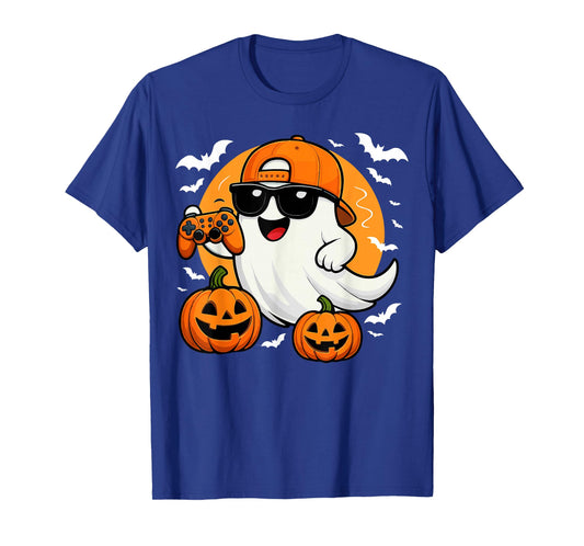 Halloween Ghost Gamer Funny Video Gaming Halloween Ghosts T-Shirt