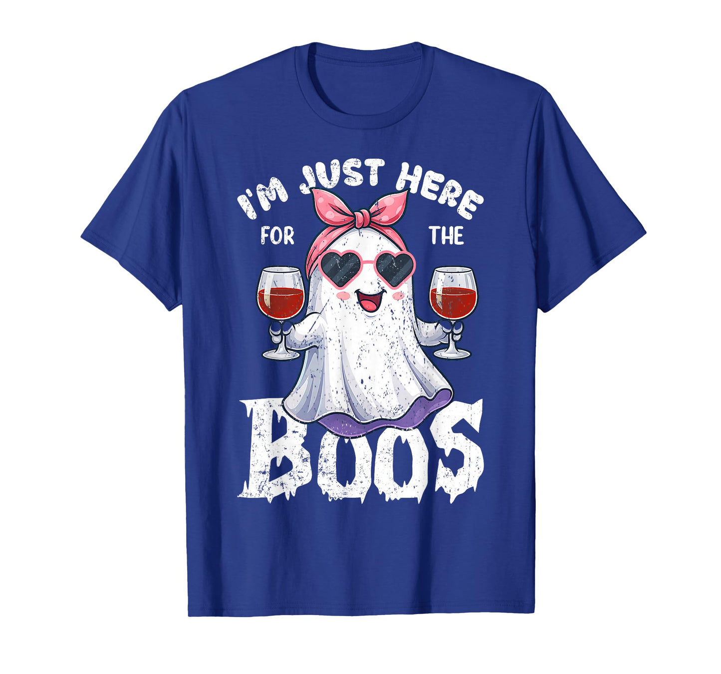 I'm Just Here For The Boos Cute Ghost Halloween Costume T-Shirt
