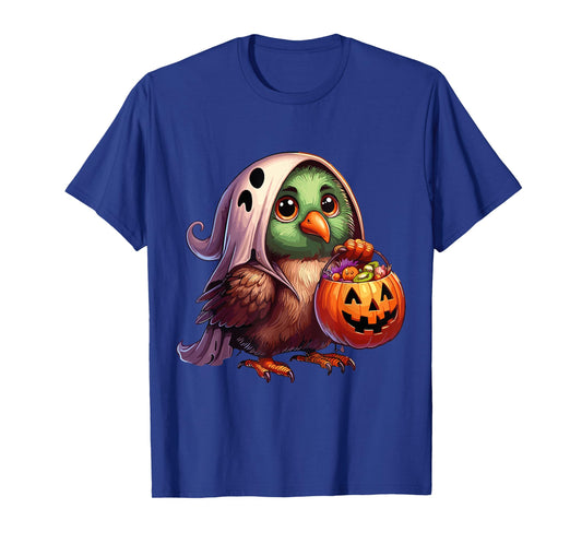 Scary Halloween Kiwi Bird Ghost Spooky Candy Bag T-Shirt