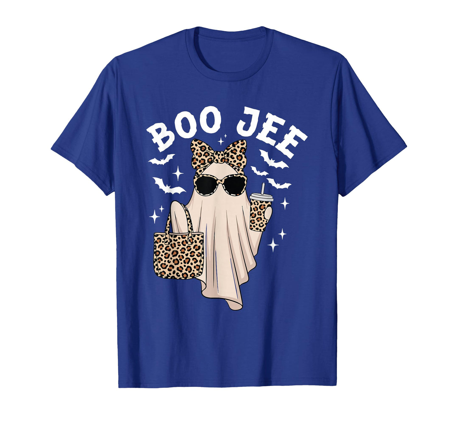 Boo JEE Boujee Pink Ghost Halloween October Vibes T-Shirt