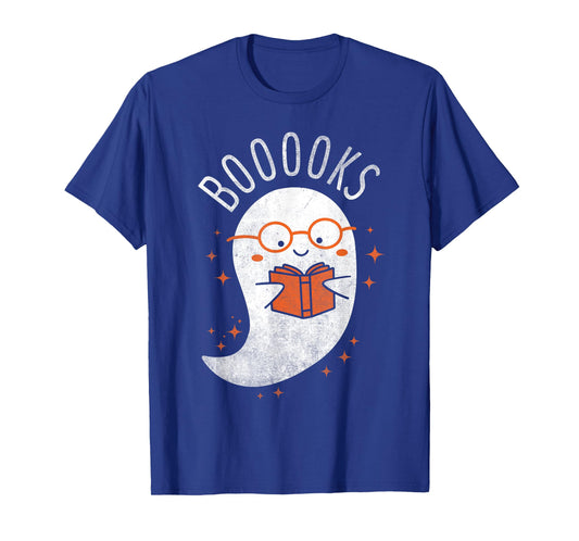Booooks Ghost Funny Halloween Teacher Book Library Reading T-Shirt