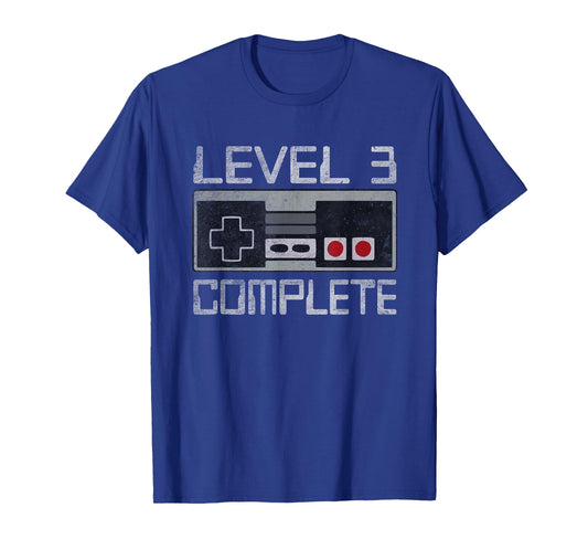 Level 3 Complete 3 Year 3rd Wedding Anniversary For Him Her T-Shirt