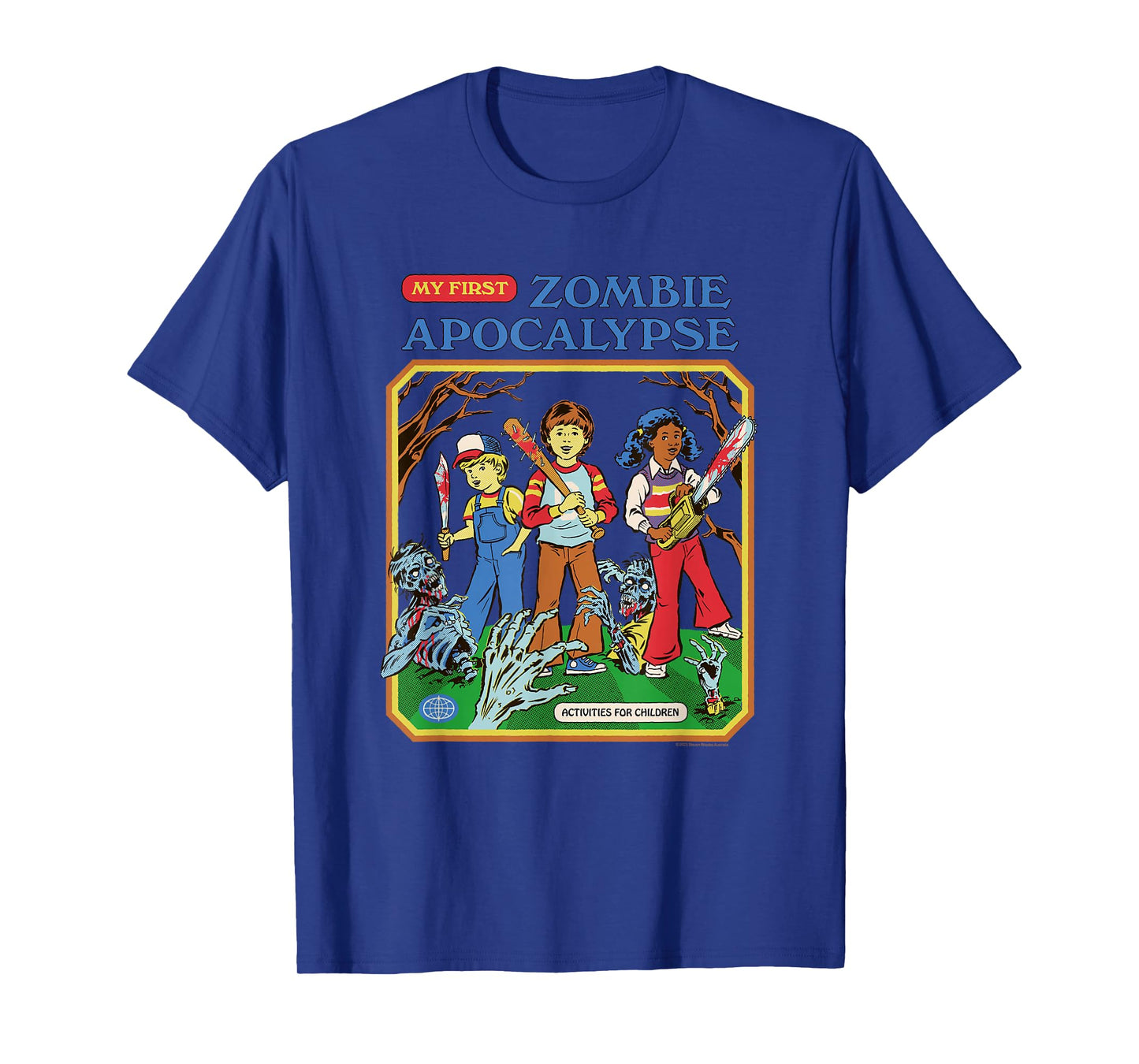 Steven Rhodes My First Zombie Apocalypse Retro Dark Humor T-Shirt
