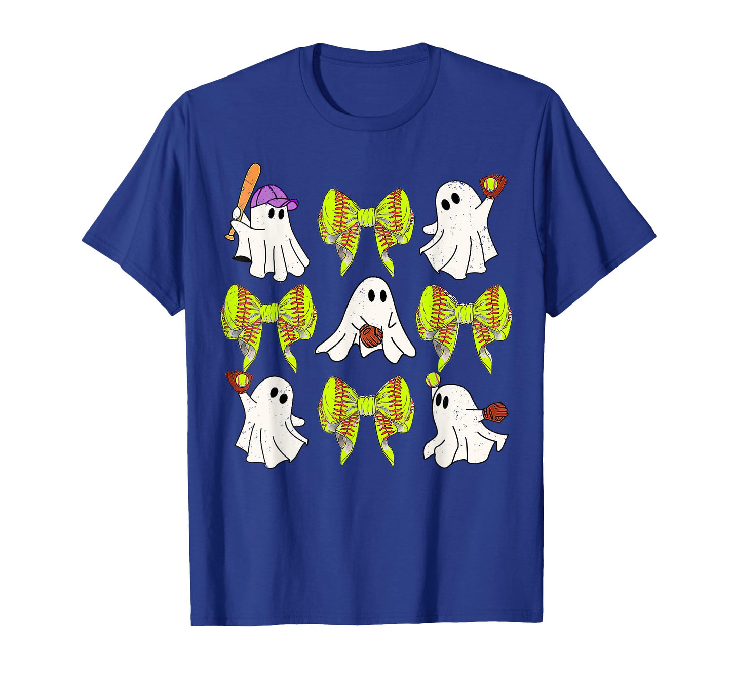 Halloween Softball Ghosts Softball Daughter Girls Mama Dad T-Shirt