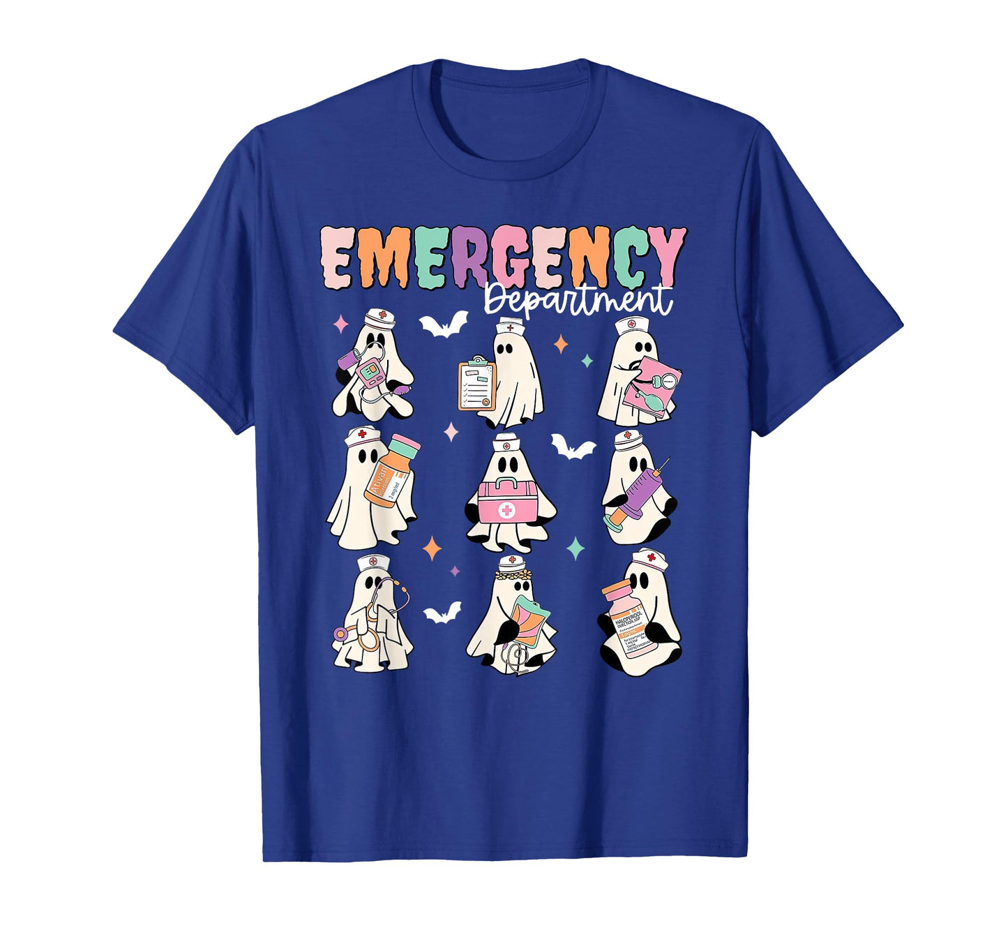 Emergency Department Ghost ER Nurse Halloween Spooky Season T-Shirt