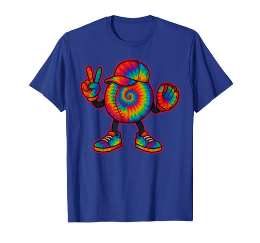 Tie Dye Baseball Shirt for Boys – Colorful Game Day Tee T-Shirt