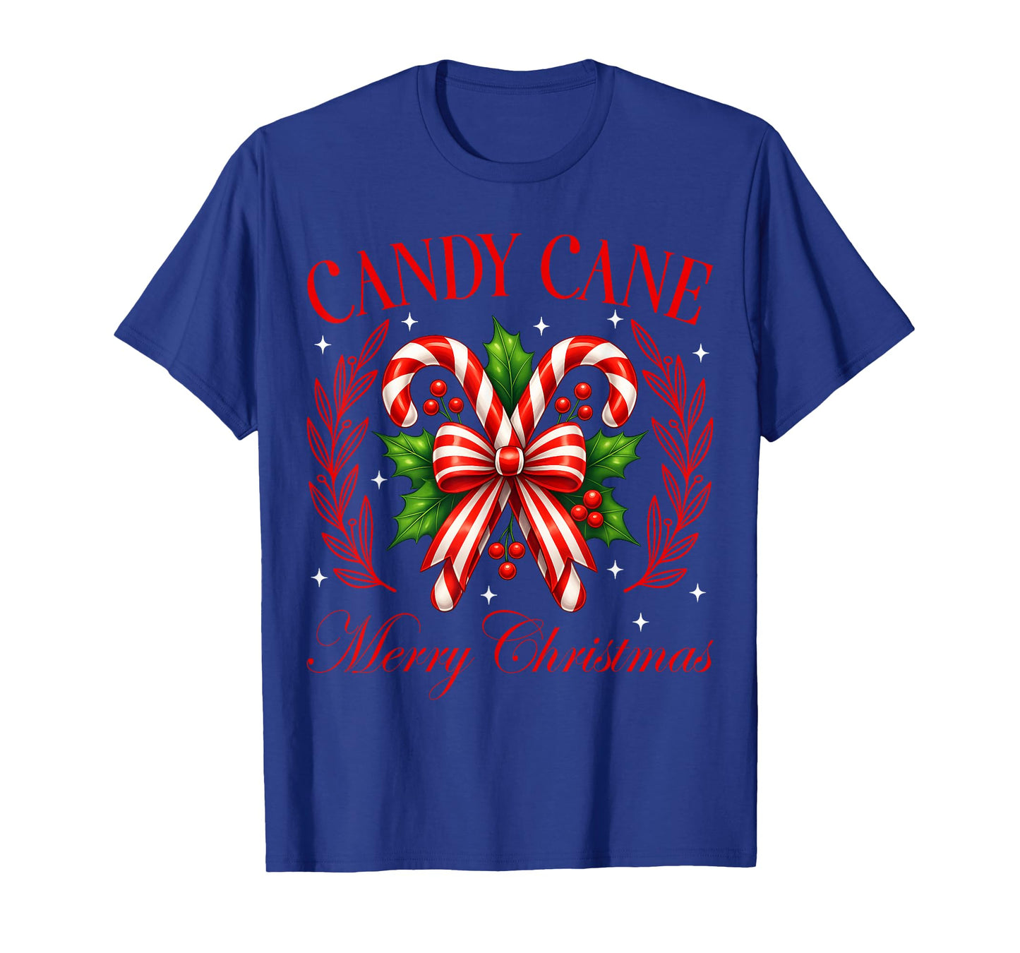 Merry Christmas Candy Cane Xmas Holiday Matching Family T-Shirt