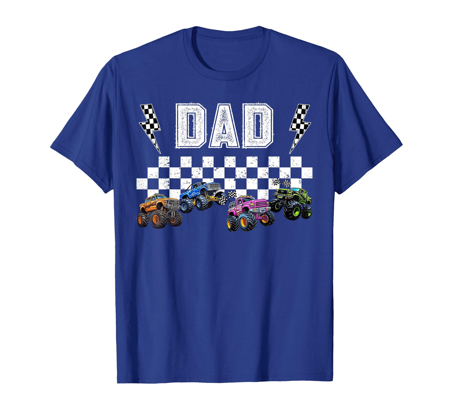 Retro Monster Truck Dad Family Crew Birthday Matching Party T-Shirt