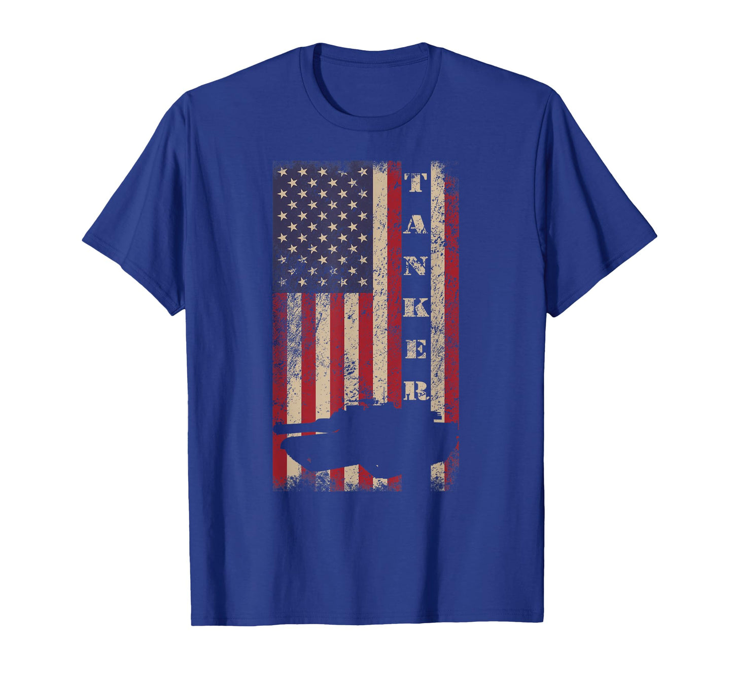 Tanker Abrams Tank Crew Veteran American Flag T-Shirt