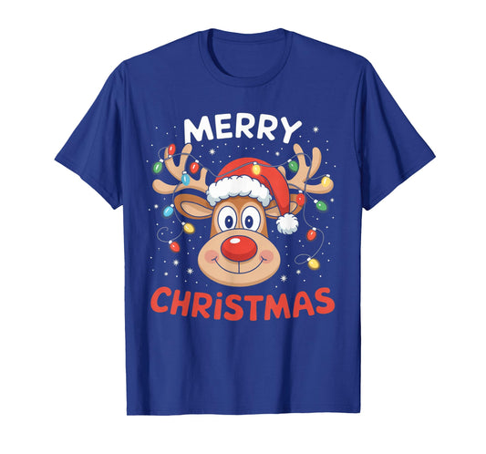 Merry Christmas Reindeer Xmas Family Men Women Kids Gifts T-Shirt