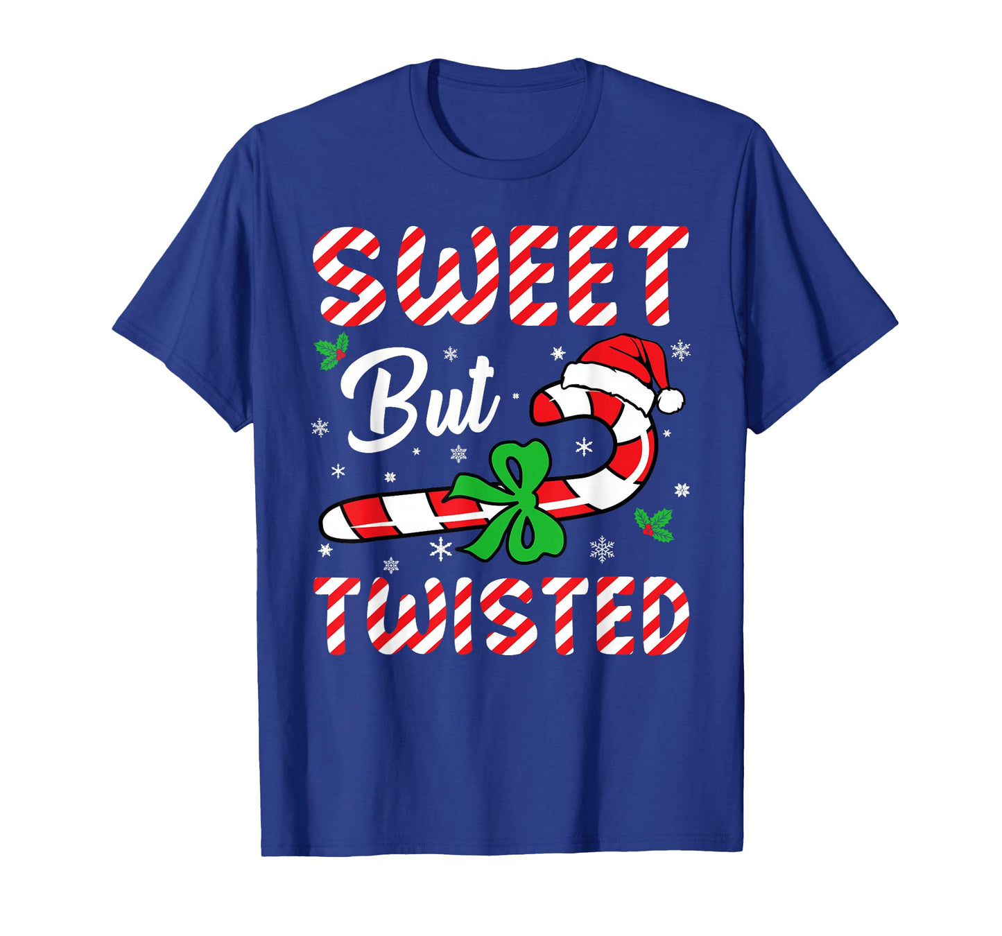 Sweet But Twisted Funny Christmas Candy Cane Boys Girls Kids T-Shirt