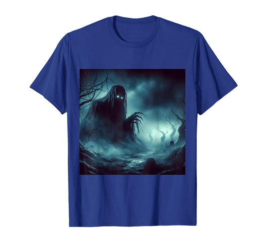 Haunted Cemetery Undead Monster and Halloween Scary Graphic T-Shirt