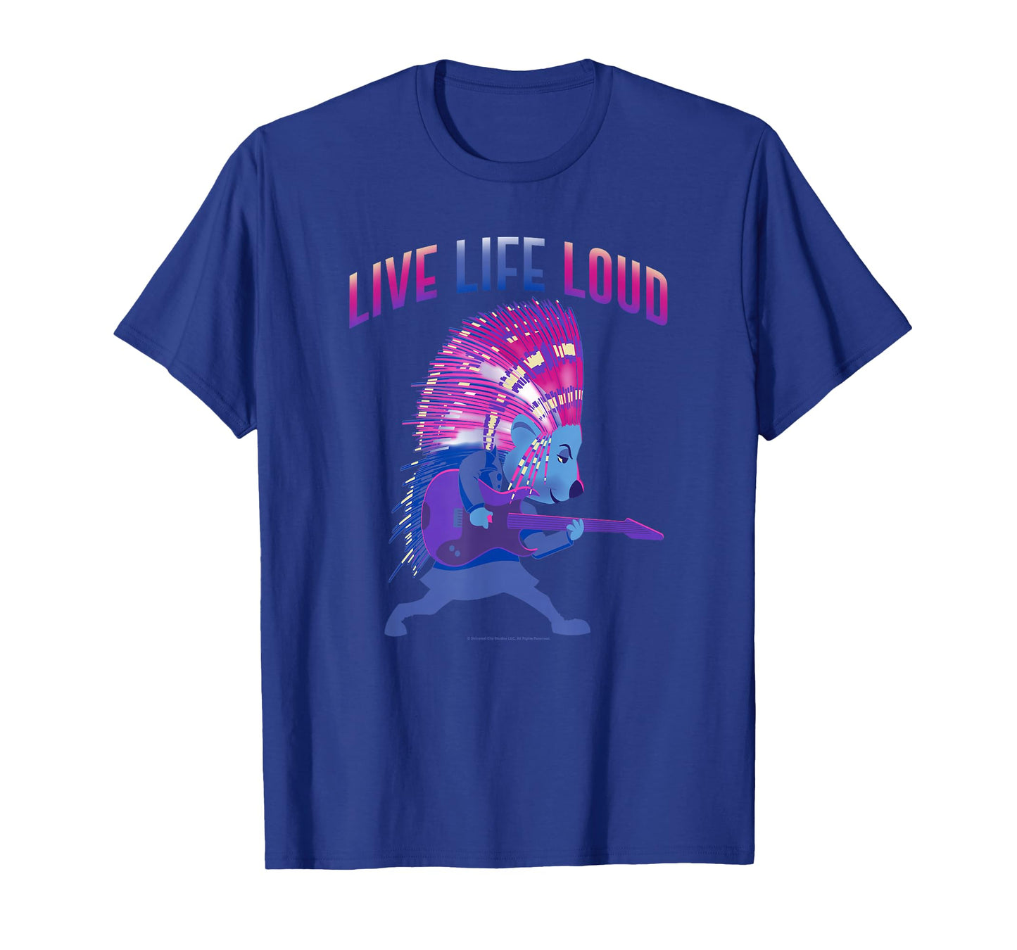 Sing 2 Ash Retro Live Life Loud Silhouette T-Shirt