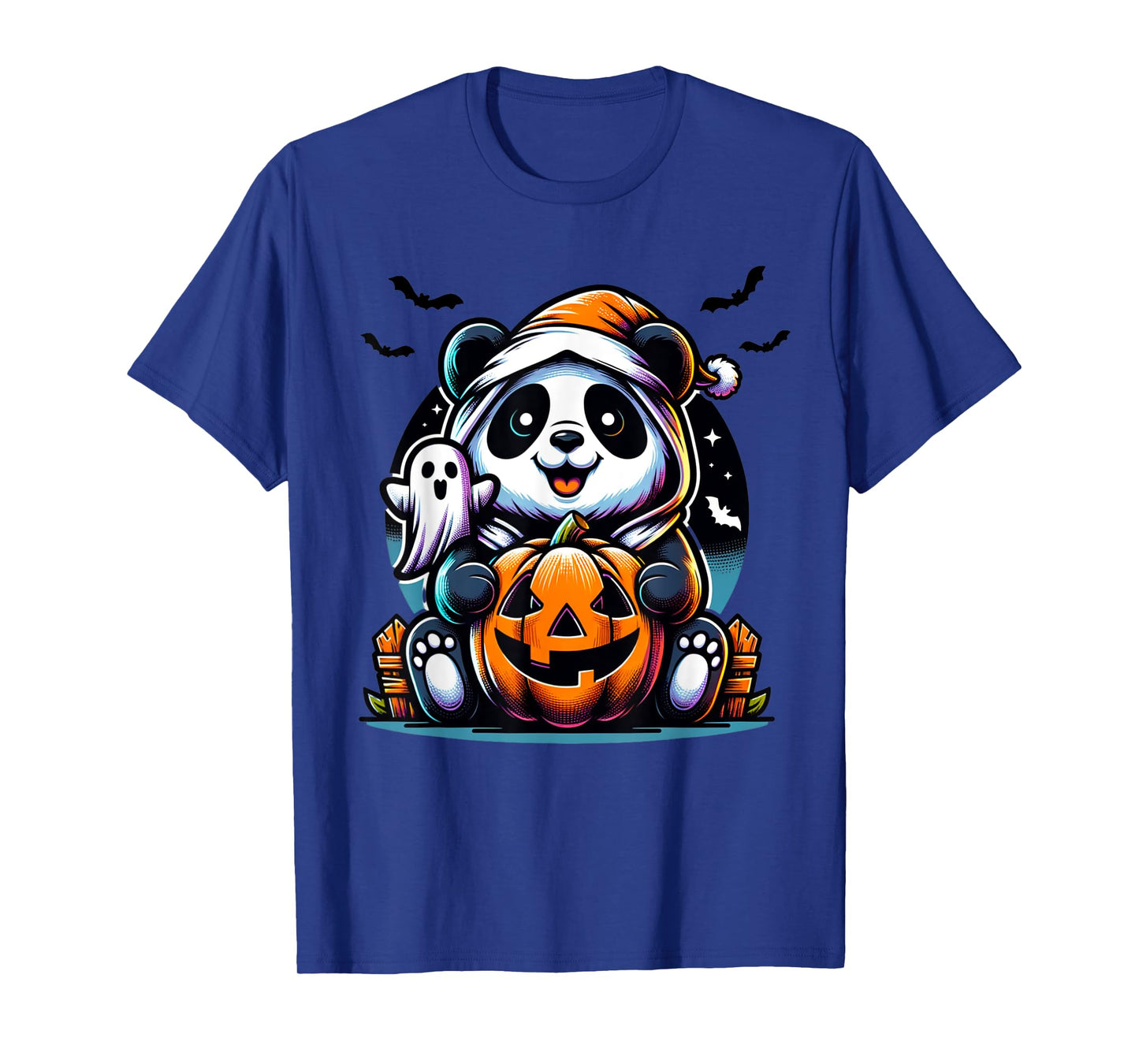Happy Spooky Panda Ghost Halloween Costume Funny Horror T-Shirt