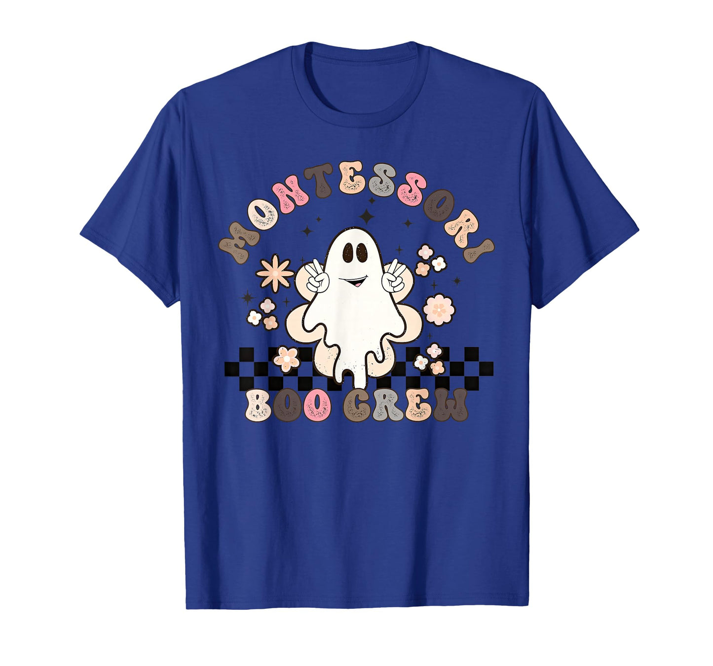 Montessori Boo Crew Halloween Cute Ghost Montessori Teacher T-Shirt