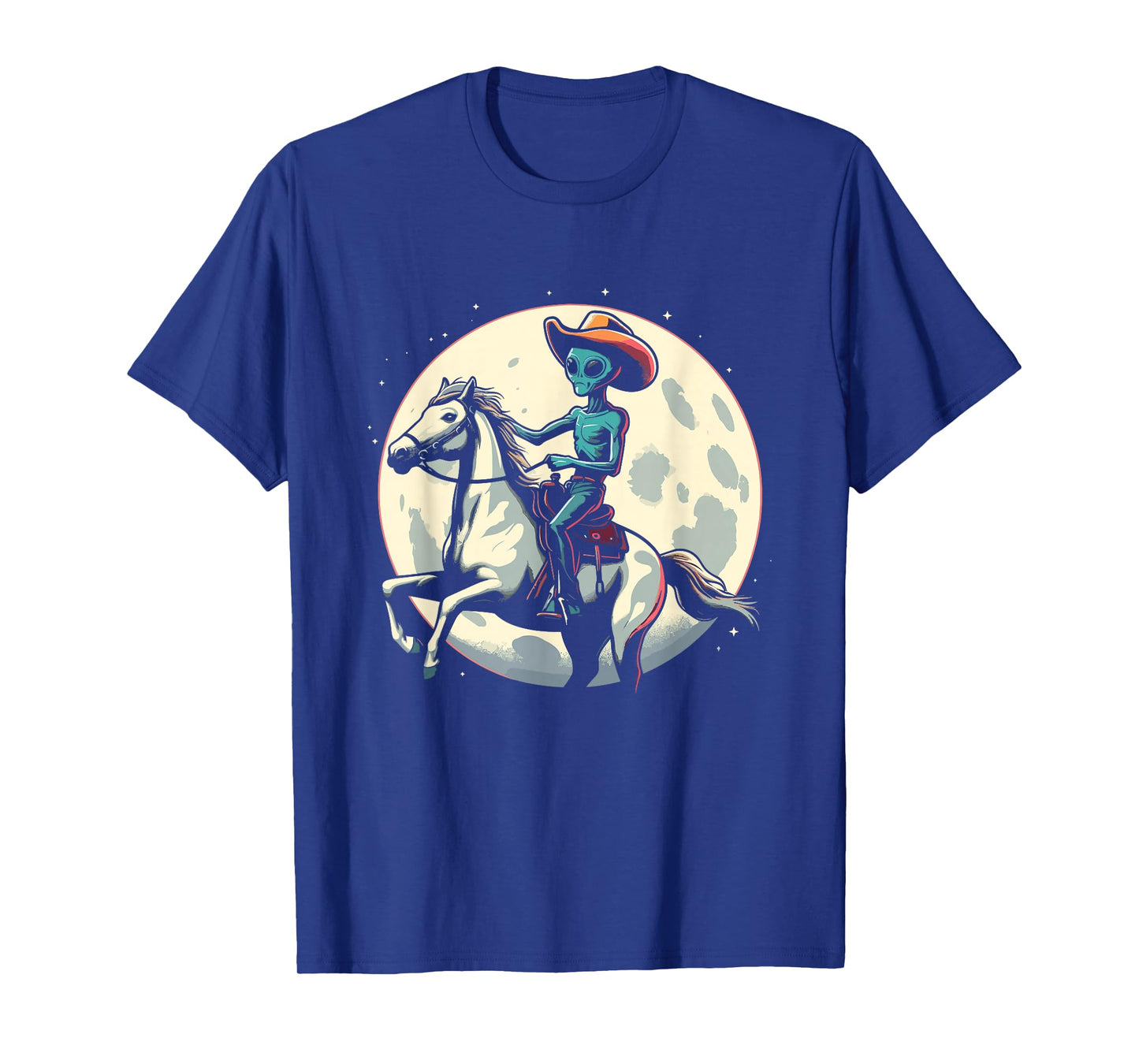 Alien Cowboy On A Horse - Vintage Alien UFO Conspiracy Lover T-Shirt