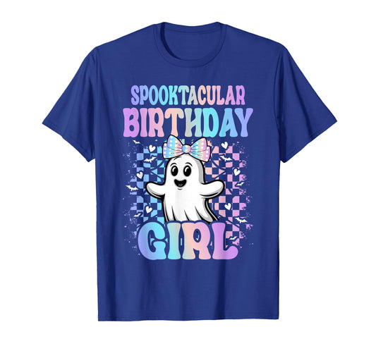 Spooktacular Birthday Cute Ghost Halloween Birthday Kid Girl T-Shirt